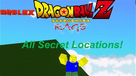 All Secret Locations Roblox Dragon Ball Z Rage Youtube