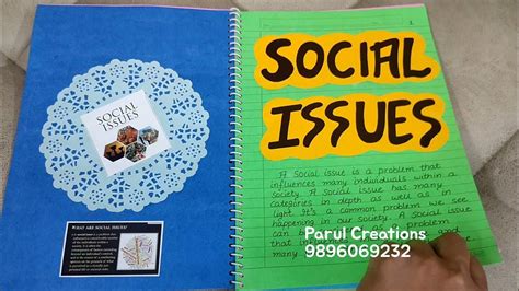 Project On Social Issues For Class 10th Social Studies Project