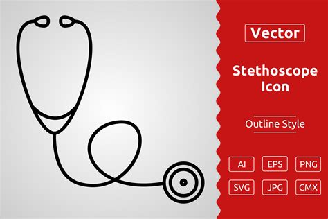 Vector Stethoscope Outline Icon Design Illustration Par Muhammad Atiq