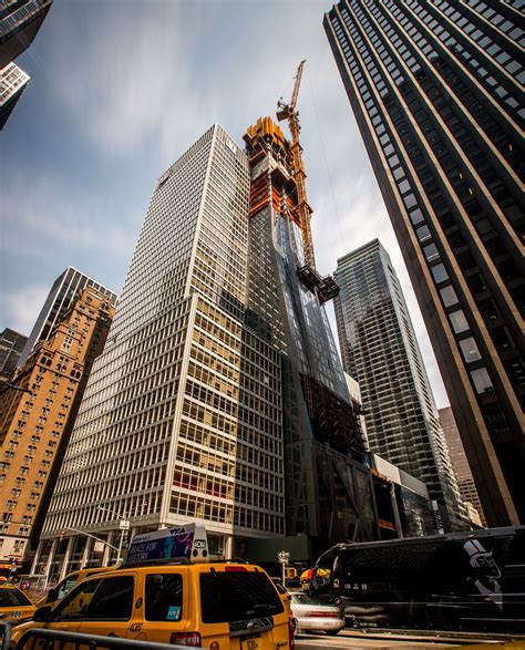 Crane Skyscraper Times Square Multi Story Building Tower New York