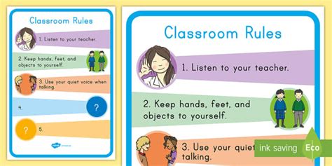 Classroom Rules Poster Display Resources Twinkl