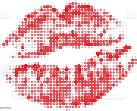 Halftone Lips Stock Illustration Download Image Now 2015 Adult Arts Culture And