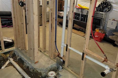Rough Plumbing Installation For Basement Full Bathroom Totally Plumbing