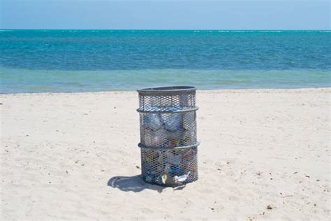 Beach Trash Can Stock Photos Pictures And Royalty Free Images Istock