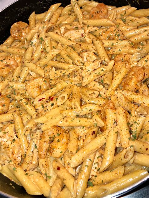 Homemade Chicken And Shrimp Pasta Rfood