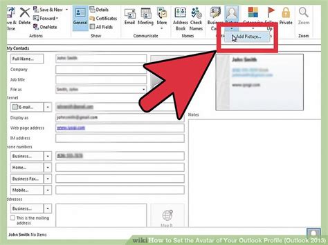 Click the change link under your current photo. How to Set the Avatar of Your Outlook Profile (Outlook 2013)