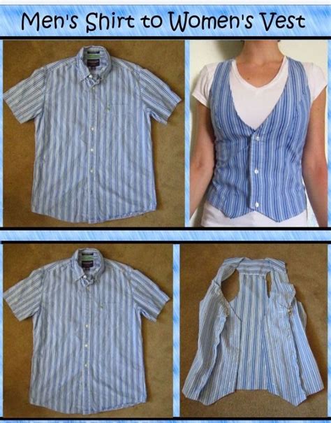 diy turn a mens shirt into a women s vest fashion beauty trusper tip sewing projects for