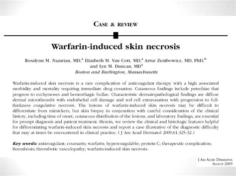 Warfarin Induced Skin Necrosis By Mohammed Alsaidan Ppt Download