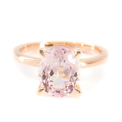 Rose Gold Oval Morganite Ring Grand Diamonds