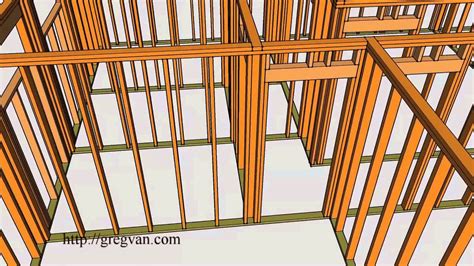 House Wall Framing 3 D Single Story Conventional Home Framing Design