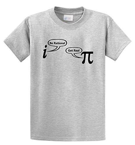 Comical Shirt Mens Be Rational Get Real Cute Math Shirt Ash Grey 5xl Size Xxxxx Large Mens