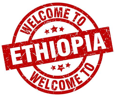 Welcome To Ethiopia Poster Stock Vector Illustration Of Calligraphy