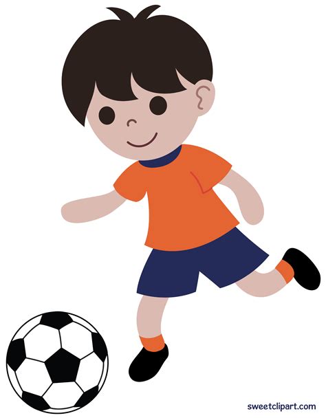 Boy Playing Soccer Clip Art Free Clip Art