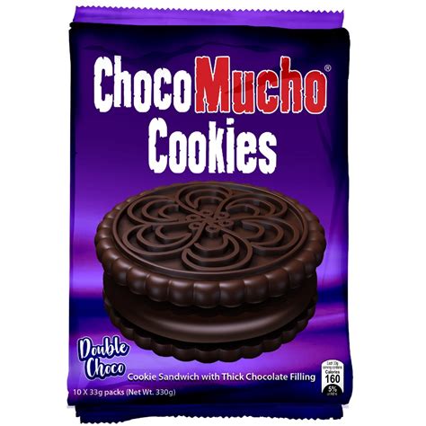Choco Mucho Cookie Sandwich Double Choco 10s X 33g Shopee Philippines