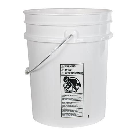 Premium White 5 Gallon Bucket Us Plastic Corp