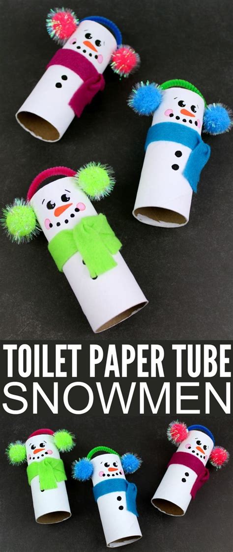 These Recycled Toilet Paper Tube Snowmen Are Perfect For Displaying