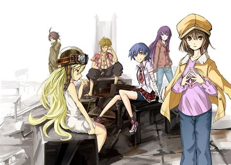 Hd Wallpaper Anime Anime Girls Monogatari Series Araragi Koyomi