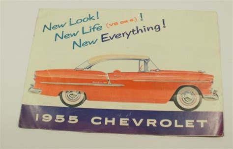 Vintage Used Dealer Brochure 1955 Chevrolet Original Chevy Ebay