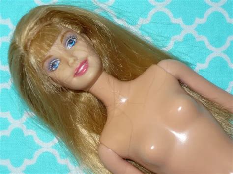 Mattel Barbie Doll Blonde Hair Bangs Pale Skin Nude Naked For Ooak Or Custom Picclick