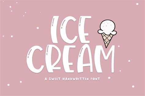 Ice Cream Font Fun Handwritten Font Fonts For Cricut Etsy