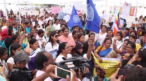 thousands gather in nagpur to support feminist meet oppose rss headquarter of patriarchy