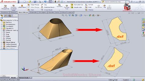 Calculate The Flat Form For Rectangular To Round Duct Transition