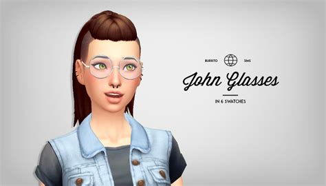 John Glasses Simsworkshop Sims 4 Cc Skin Sims 4 Mm Cc Big Glasses