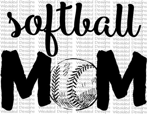 Softball Mom Sublimation Design Images Only Png Instant Etsy Canada