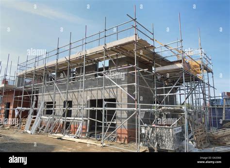 House Being Built With Scaffolding Hi Res Stock Photography And Images