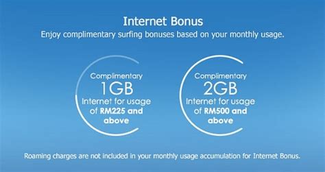 You get a bonus of internet equivalent to 1gb when your bill reaches. Celcom is one upping Digi and U Mobile with their most ...