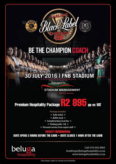 There are no results for the carling black label cup in january 2021 yet. Carling Black Label Cup - Beluga Hospitality