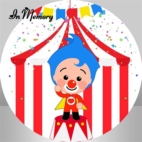 Plim Plim Round Backdrop Cover Kids Birthday Party Photography Banner