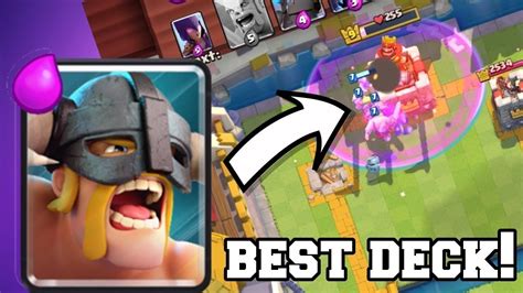 Best Elite Barbarians Deck Clash Royale Youtube