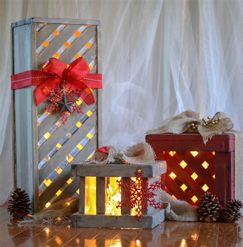 Down To Earth Style Make Wooden Christmas T Box Decor