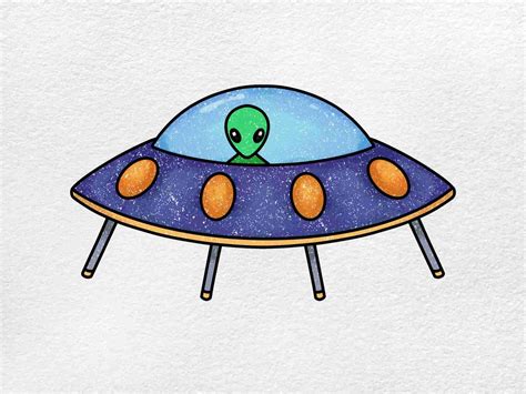 Alien Spaceship Drawing Helloartsy