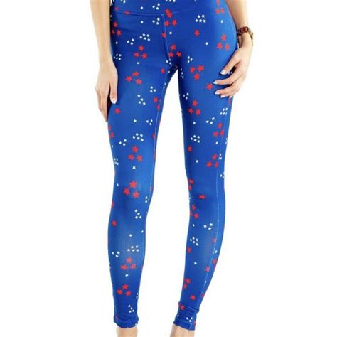 tipsy elves pants and jumpsuits tipsy elves womens star spangled leggings patriotic 4th of