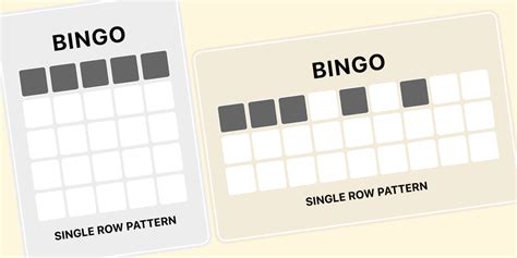 Horizontal Bingo Pattern Examples Rules Payouts And Faq