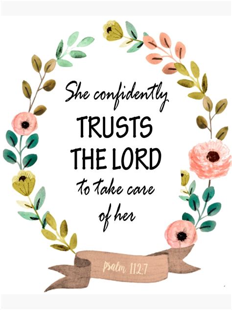 "Psalm 112:7 Bible Verse She Confidently Trusts The Lord To Take Care