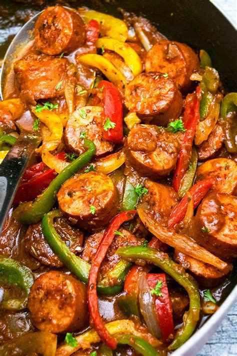 Easy Slow Cooker Sausage And Peppers Recipe Homemade With Simple