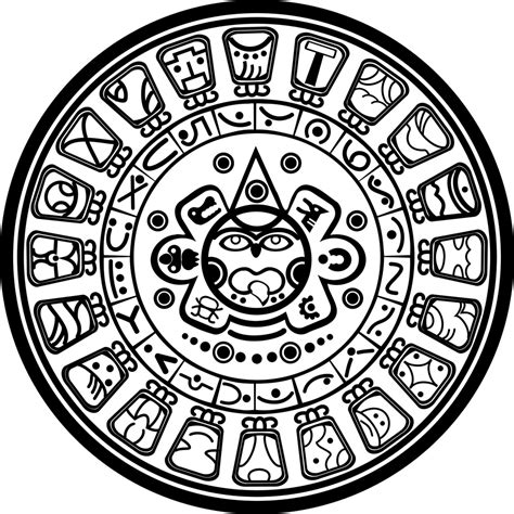 Mayan Calendar Coloring Page At Free Printable