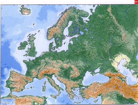 Mapa Mudo Fisico De Europa Santillana