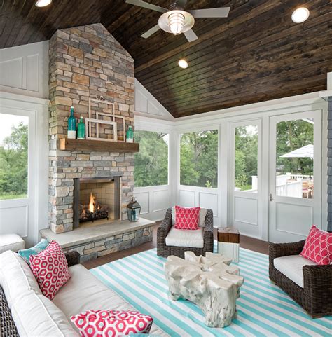 I would like to put shiplap on the walls of my screened in porch (under construction). Classic Coastal Cottage-style Home - Home Bunch Interior ...