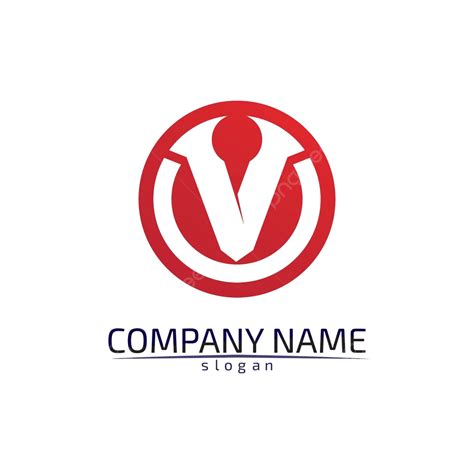 V Letters Business Logo And Symbols Template Performance Efficient Red
