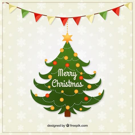 Premium Vector Cute Christmas Tree Greeting Card