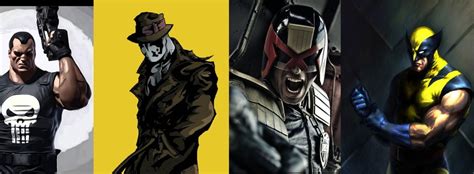 Punisher Vs Rorschach Vs Judge Dredd Vs Wolverine Comics Amino