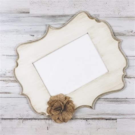 Antique White 5x7 Embellished Scallop Wall Gallery Picture Frame Decor