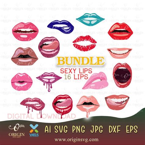 bundle sexy lips svg for cutting origin svg art