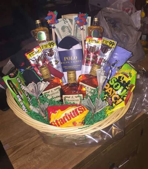 Gift ideas for male fiance. Birthday basket for him | Birthday baskets for him ...