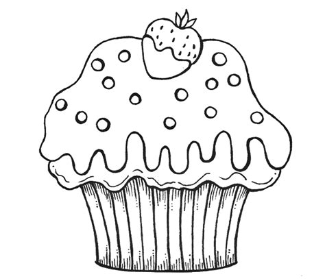 Cute Cupcake Coloring Pages At Free Printable