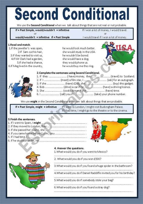 Second Conditional Esl Worksheet By Blanca English Teaching